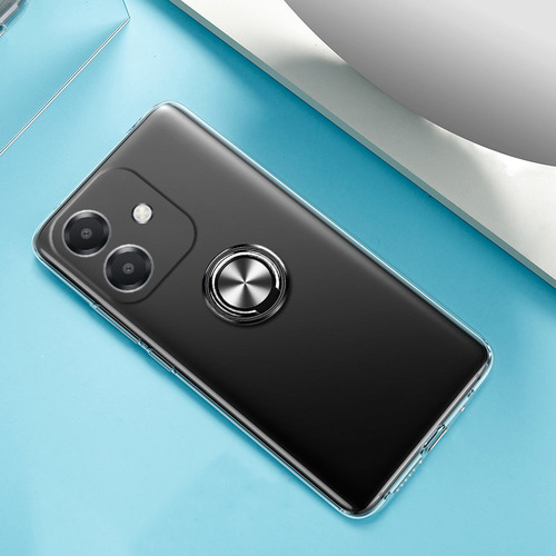 Funda Para Oppo A5 Pro Transparente Anillo+mica