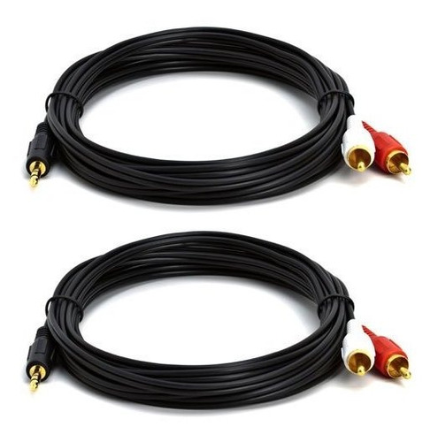 Macho Estereo De 35 Mm A Doble Rca Macho Ycable 12 Ft  Pack 