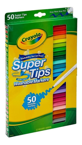 Imagen 1 de 4 de Lápices Crayola Súper Tips 50 Colores