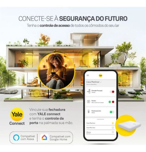 Combo Fechadura Digital Multiponto 13 Pinos Ydm 60 Direita