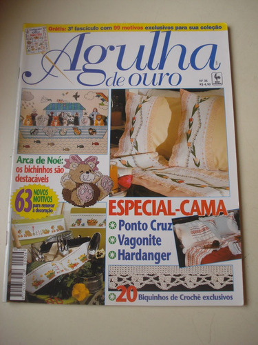 Revista Agulha De Ouro N°36 Crochê Ponto Cruz Vagonite