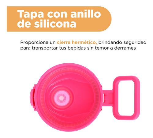 Miniso Cilindro Barbie Plástico Rosa 1000 Ml