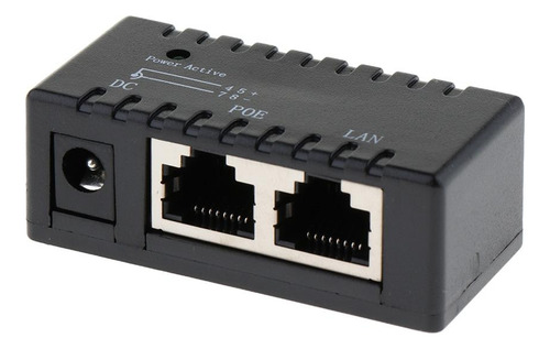 Divisor Poe Sobre Adaptador Ethernet Preto
