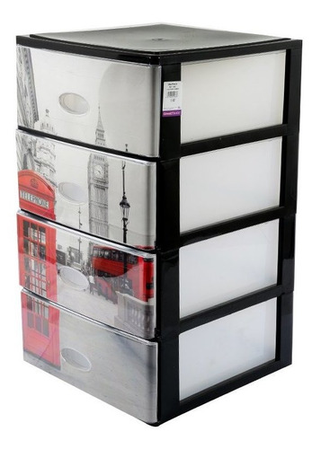 Imagen 2 de 2 de Cajonero Great Plastic Londres-negro
