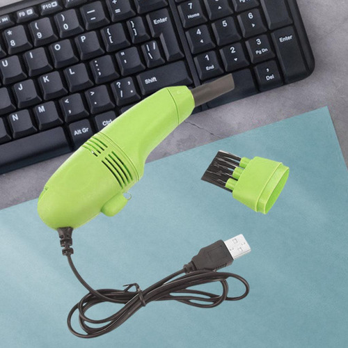Aspirador De Pó De Mesa Recarregável Usb Para Verde