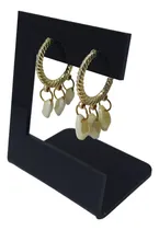 Comprar Kit 50 Expositores Acrílico Suporte Brincos Bijuterias Preto