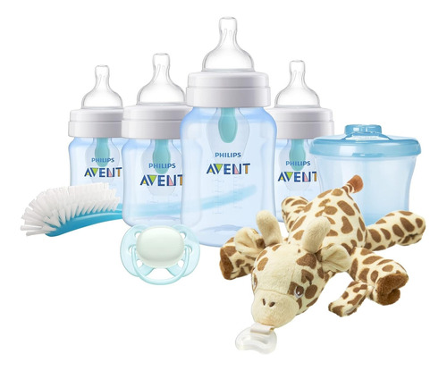 Mega Kit Teteros Avent Azul Anti Colico 16 Piezas