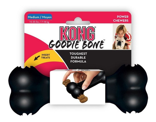 Imagen 3 de 10 de Kong Extreme Goodie Bone Medium Juguete Perro Forma De Hueso