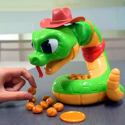 Brinquedo Engraçado Cobra Morde Dedo Pegadinha Tesouro Da Serpente Ação  Pegue Ouro Jogo Divertido