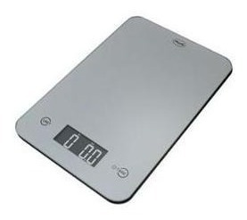 Pesa Digital Delgada Para Cocina American Weigh Color Plata