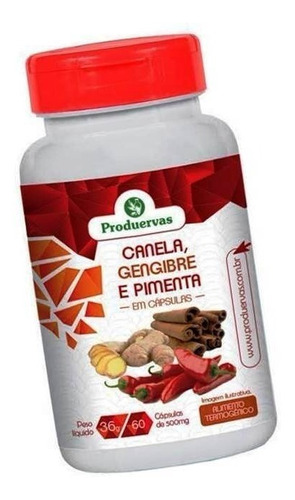 Termogênico Produervas Natural! Emagrecedor Forte! 60 Cáps.