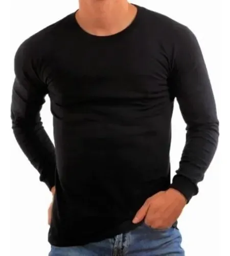 Playera manga larga algodon cheap