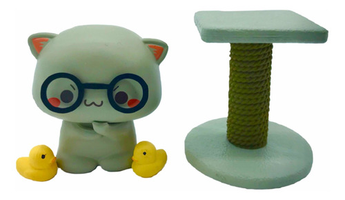 Juguete Figuras Mochi Mochi Peach And Goma Mitao Cat Gato