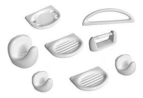 Accesorios Baño Set Kit 8 Piezas Loza Ceramica Daccord