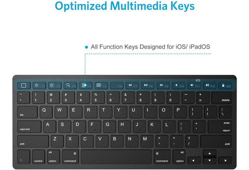 Teclado Bluetooth Ultradelgado Omoton Compatible Con iPad