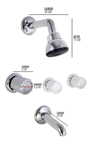 Imagen 2 de 11 de Griferia Ducha Aqualaf 19030 7000 Embutir Con Transf P*