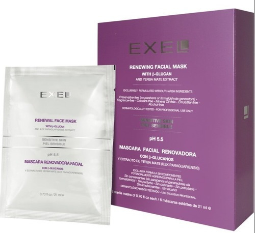 Máscara Facial Renovadora Exel X 6 U Tipo de piel Piel Sensible