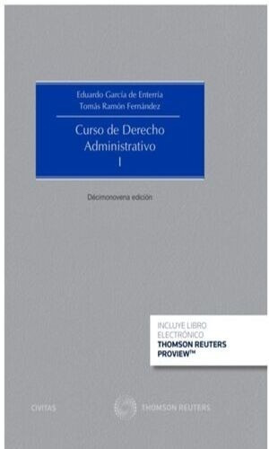 Curso De Derecho Administrativo - (2 Tomos), De García De Enterría, Eduardo / Fernández Rodríguez, Tomás Ramón. Editorial Thomson Civitas, Tapa Dura, Edición 19°  Edición En Español, 2020