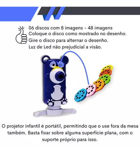 Brinquedo Projetor Mesa 4 Em 1 Desenho Pintar Infantil Led