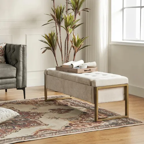 comprar Baúl Diván Pie De Cama Banca Taburete Queen 140cm