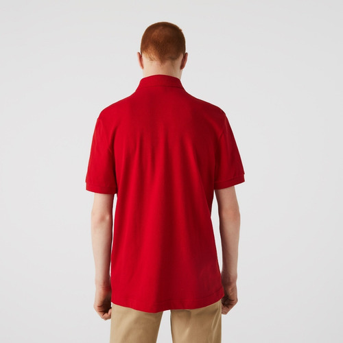 Chomba Lacoste Paris Hombre Polo Regular Fit Algodón Rojo