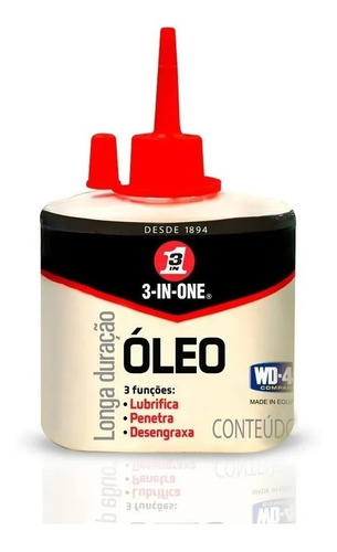 Óleo Lubrificante Desengraxante Multiuso 3 Em 1 Wd40 30ml