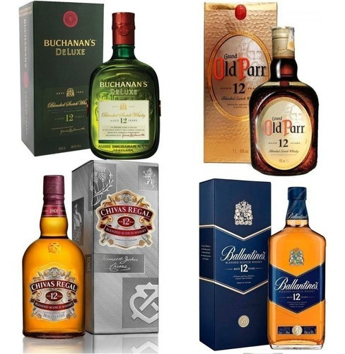 Whisky Chivas Regal + Ballantine's + Buchaman's + Old Parr