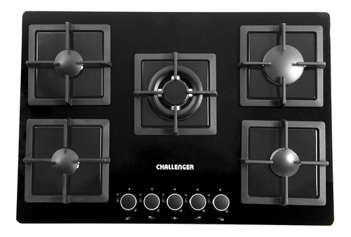 Parrilla a gas Challenger Serie Cristal Squadra SQ 6778 AE negro 120V/220V