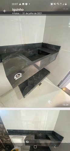 Imagem 1 de 5 de Lavatório E Prateleira Em Porcelanato 60x40