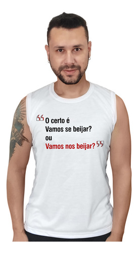 Camiseta Regata Masculina Frases Engraçadas Carnaval Humor