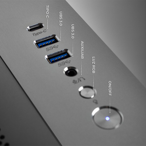 Gabinete Dxt Gaming Titan T5 Media Torre 4 Fan Usb-c Argb