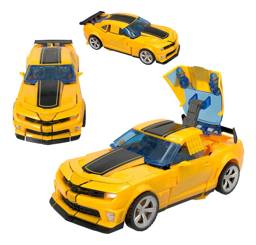 Boneco Super Change Robot Com Espada E Escudo - 2 Em 1