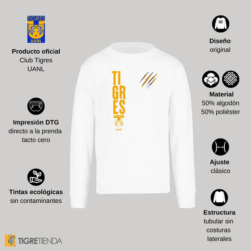 Sudadera Para Mujer Tigres Uanl Tigres Rayas
