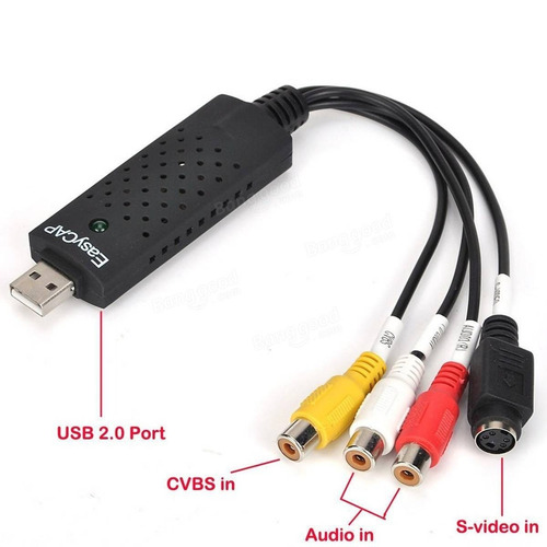 Imagen 2 de 6 de Capturadora Video Usb Rca A Usb Easier Vhs A Dvd 1 Junta