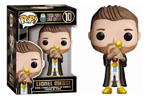 Messi #10 Funko Gold Edition Campeón Del Mundo Soccer Pop!