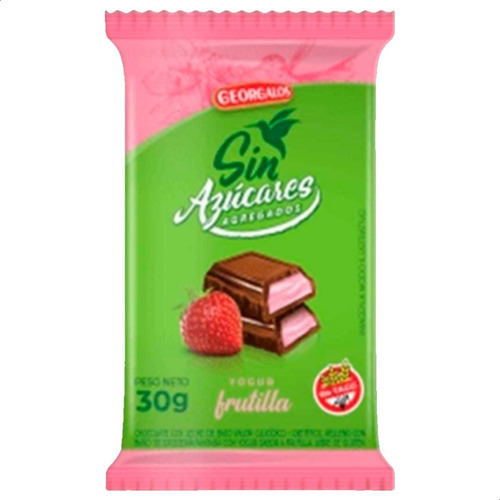 Chocolate Georgalos Sin Azúcar 30g - Caja X 12un