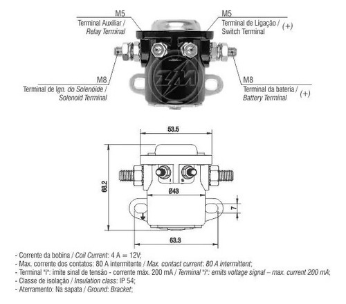 Solenoide Universar 2 Salidas 12v Chanchito