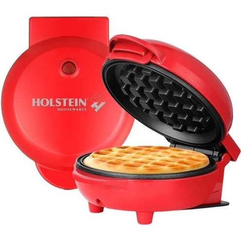 Máquina Para Waffles Waflera Holstein Roja Envio Gratis