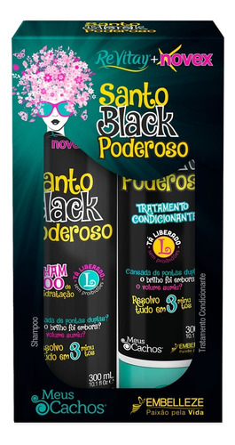 Kit Shampoo Y Acondionador Santo Black