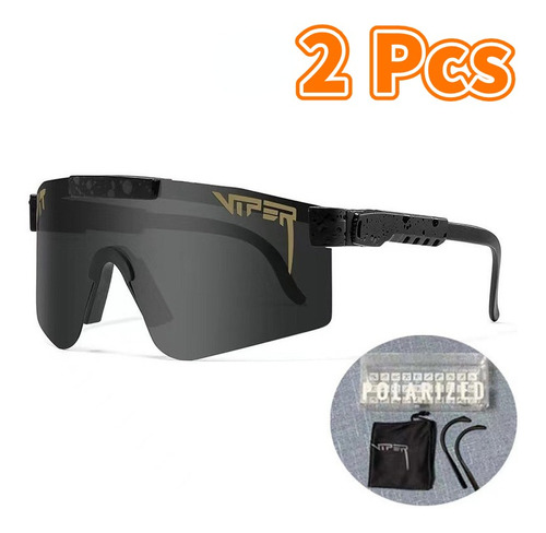 2pcs Pit Viper Ciclismo Gafas De Sol Polarizadas Uv400 Pesca
