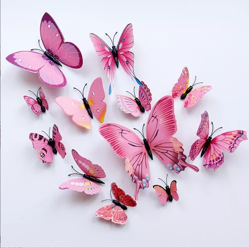 La Casa del Artesano-Mariposas decorativas 3d matizadas con iman