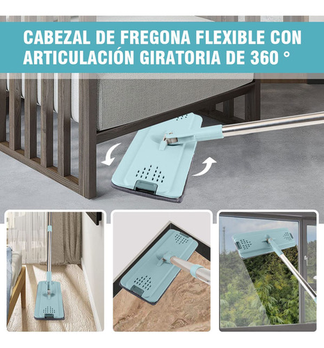 Trapeador Autogiratorio, Trapeador Plano Sin Lavado Con
