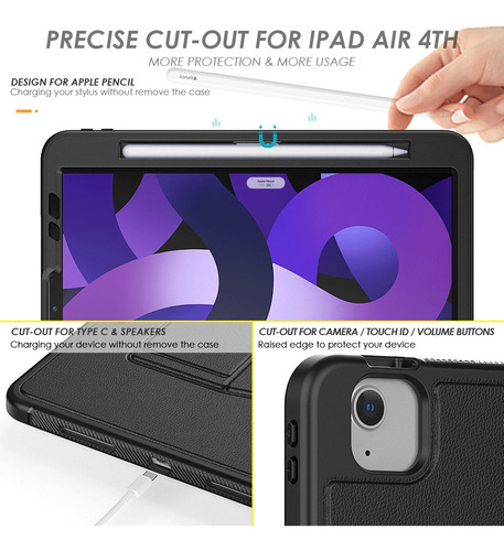 Funda Para iPad Air 5 4 Soporte Magnetic Case Pencil Teknet