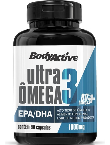Ultra-ômega 3 1000 Mg 90 Cápsulas - Bodyactive