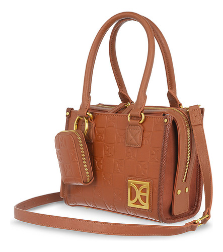 Bolsa Satchel Cloe Quinali Ii Chico Color Marrón