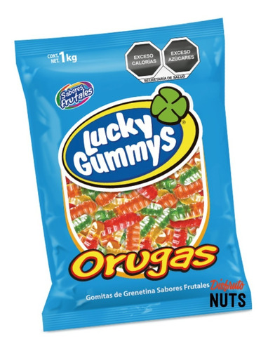 Gomitas Orugas 1kg Lucky Gummys Dulces 