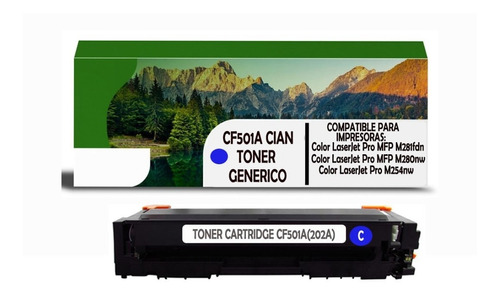 Tóner Genérico Cf501a Cian Para Laserjet Pro M254dw/m281fdn