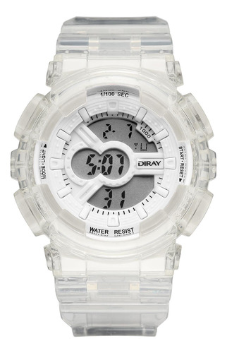 Reloj Diray Unisex Transparent Blanco Dr216lct2 Para Mujer