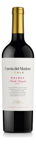 Vino Malbec Cuesta Del Madero Roble Añada Singular 750ml