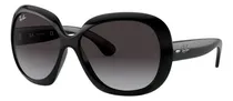 Comprar Anteojos de sol Ray-Ban Jackie Ohh II Standard con marco de nailon color gloss black, lente grey degradada, varilla gloss black de nailon - RB4098